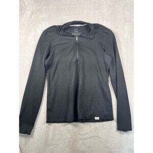 Patagonia Capilene 3 Top Womens Medium Black Quarter Zip Mid Weight Base Layer